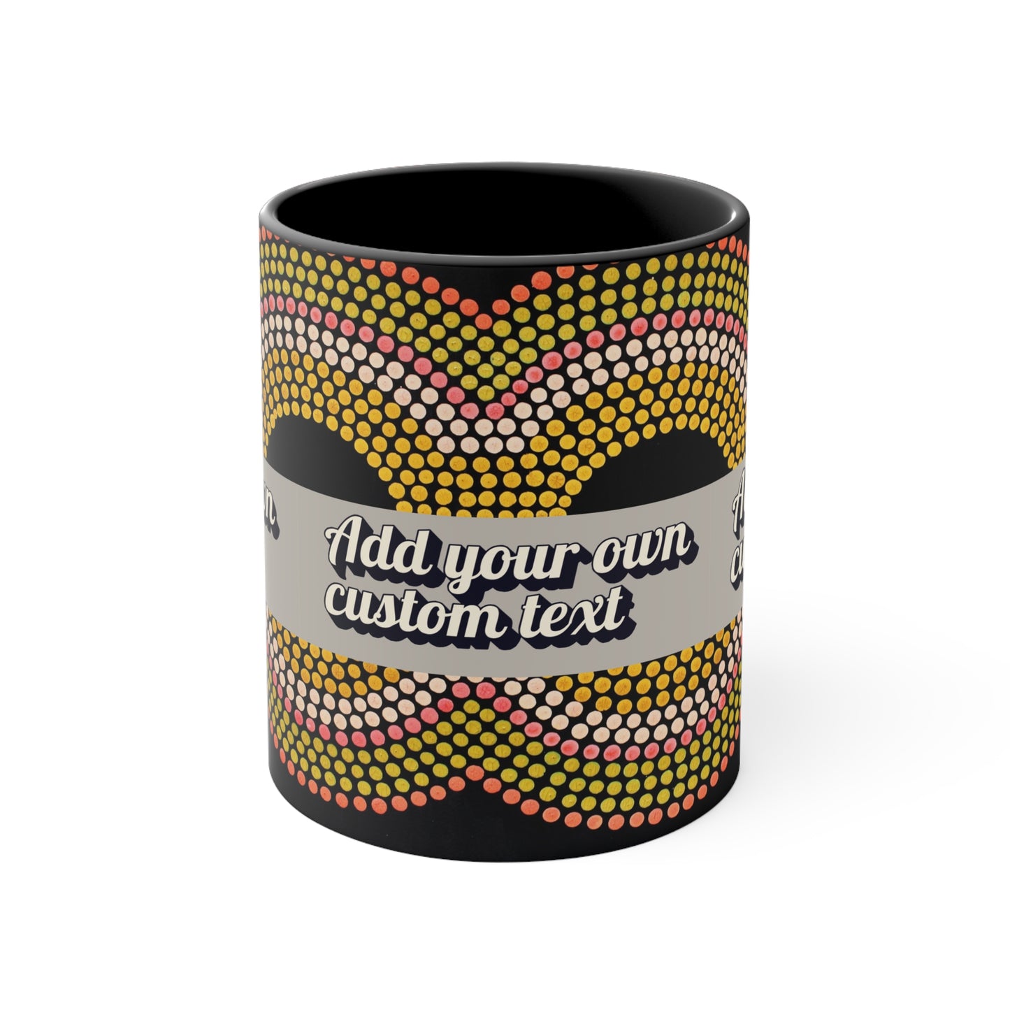 Personalised Black Mug (Add Your Own Text!)