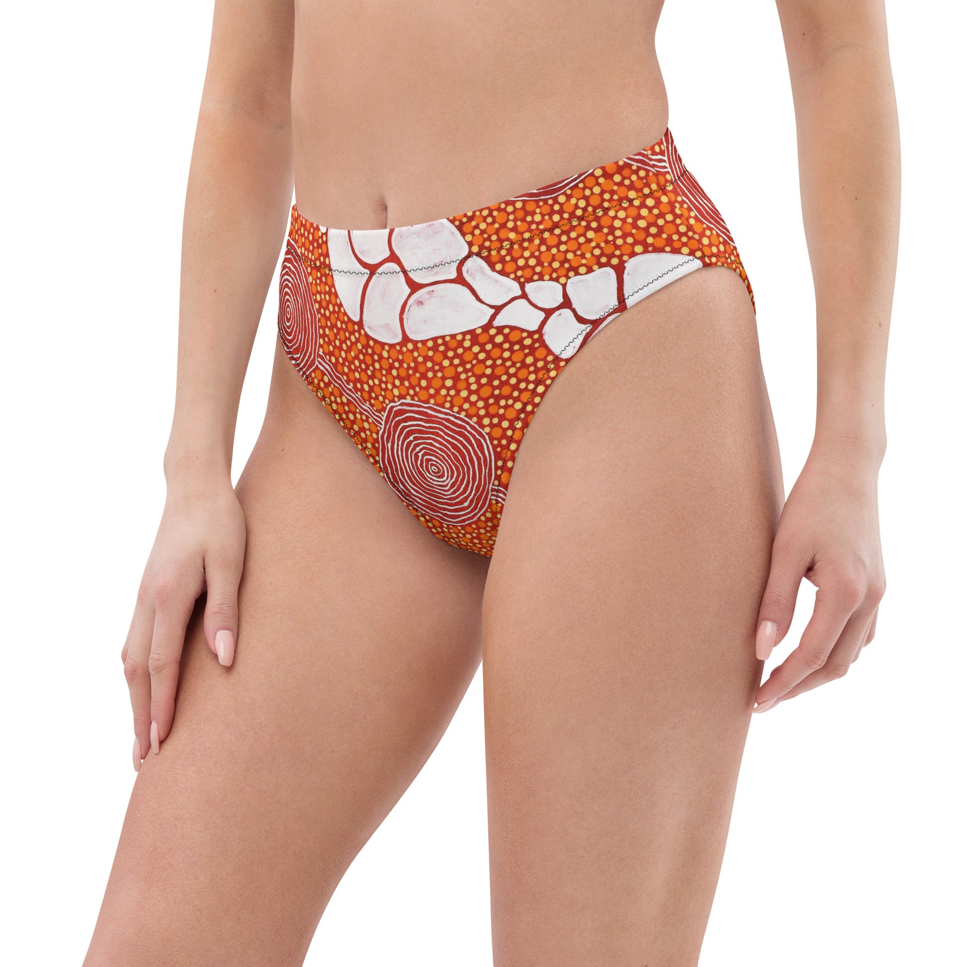 Recycled high-waisted bikini bottom
