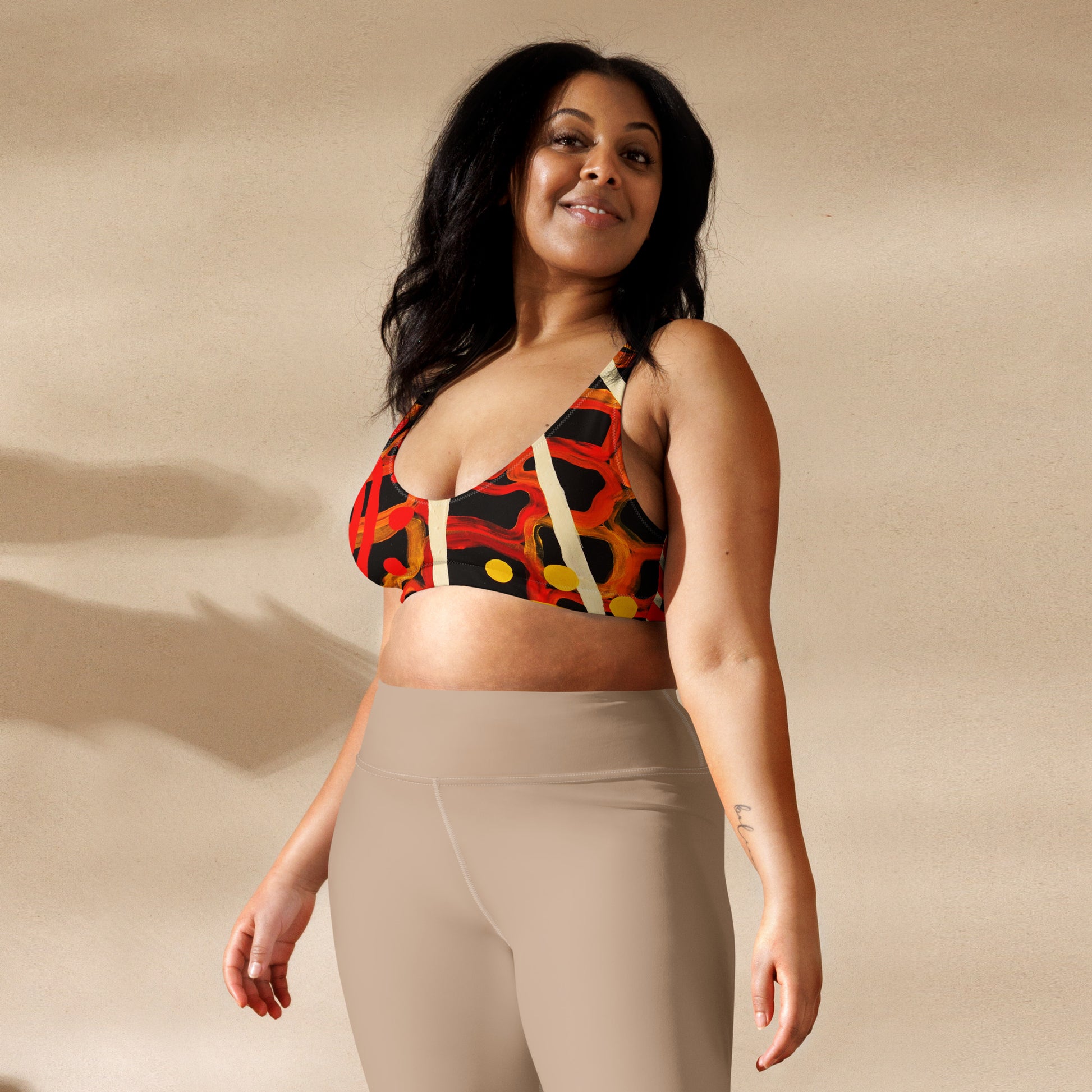 All-Over Print Recycled Padded Bikini Top