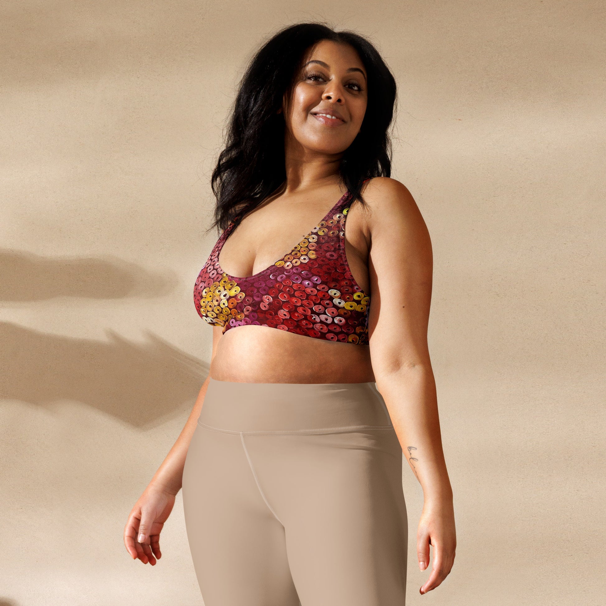 All-Over Print Recycled Padded Bikini Top