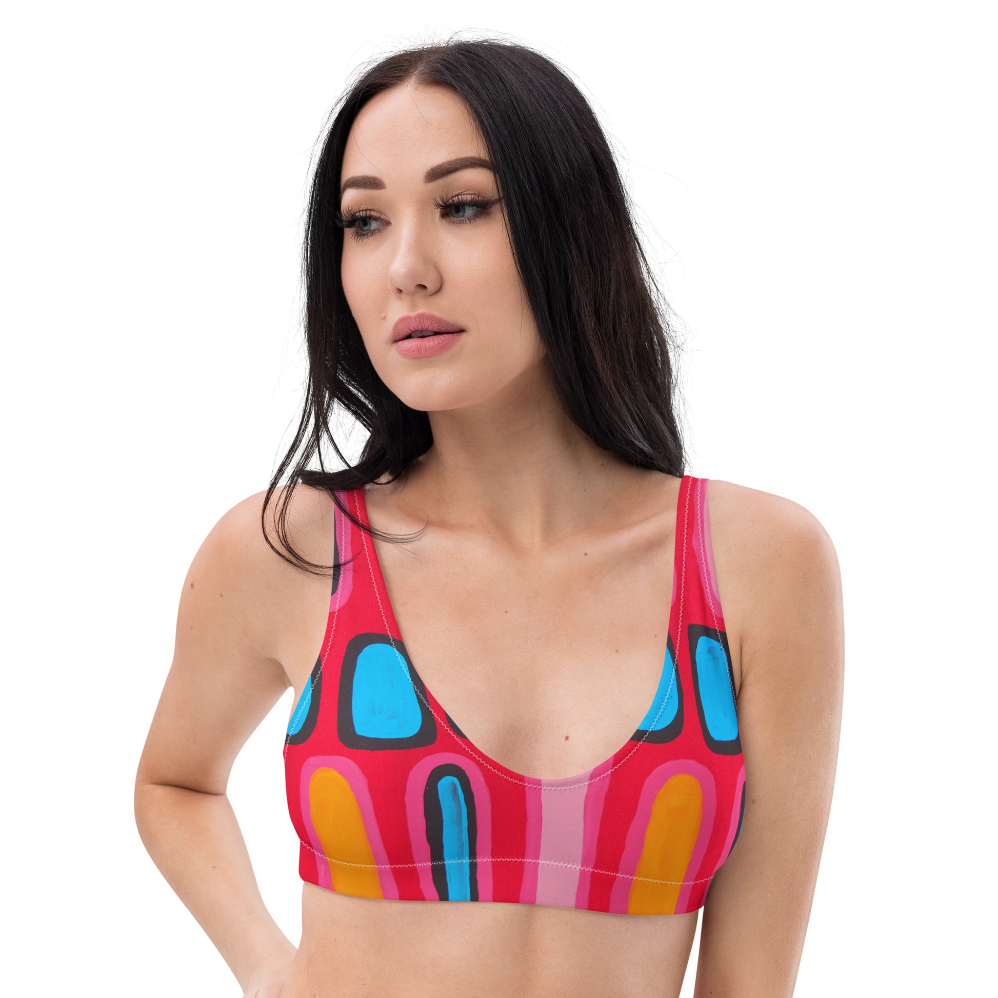 All-Over Print Recycled Padded Bikini Top