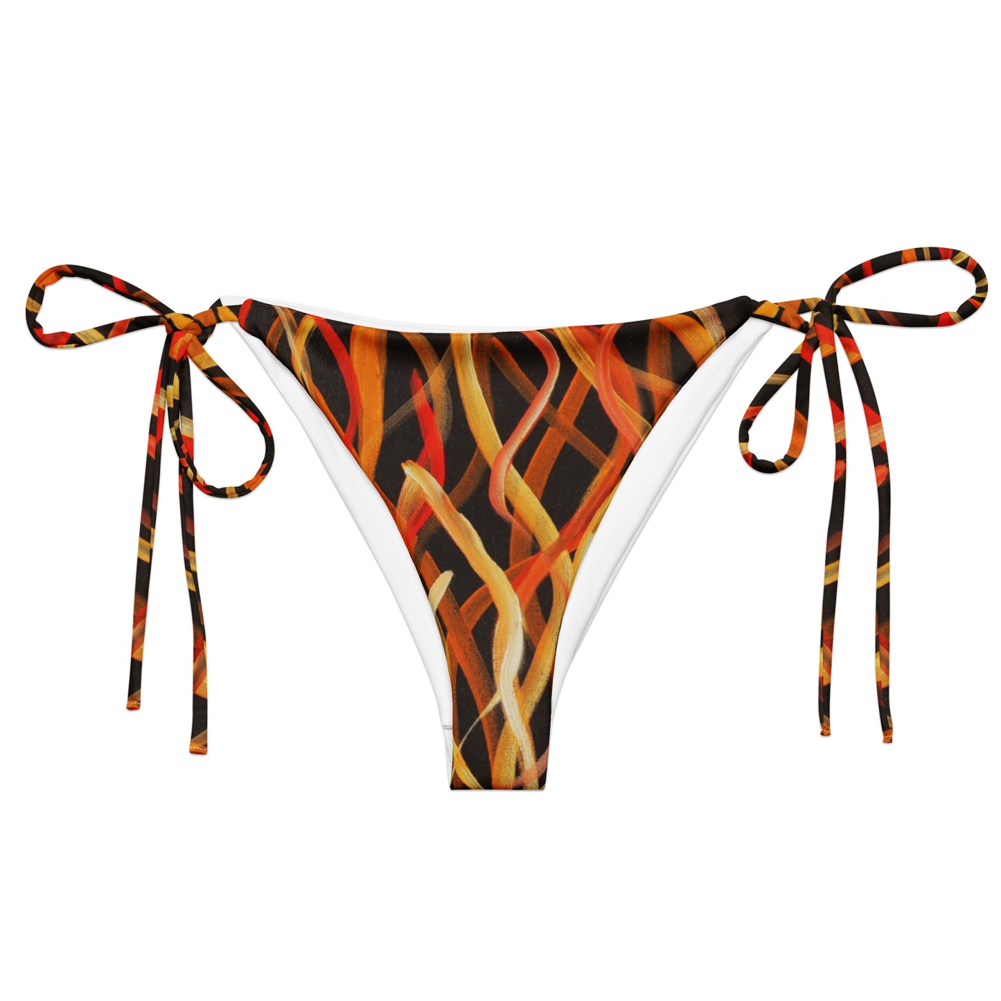 All-Over Print Recycled String Bikini Bottom