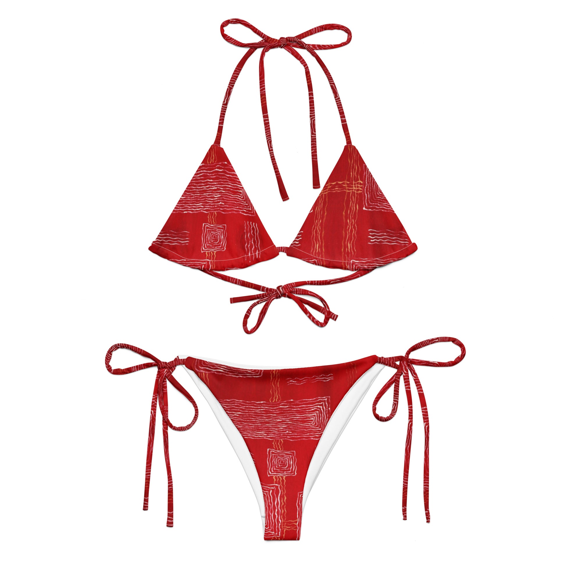 All-Over Print Recycled String Bikini - Artwork 12