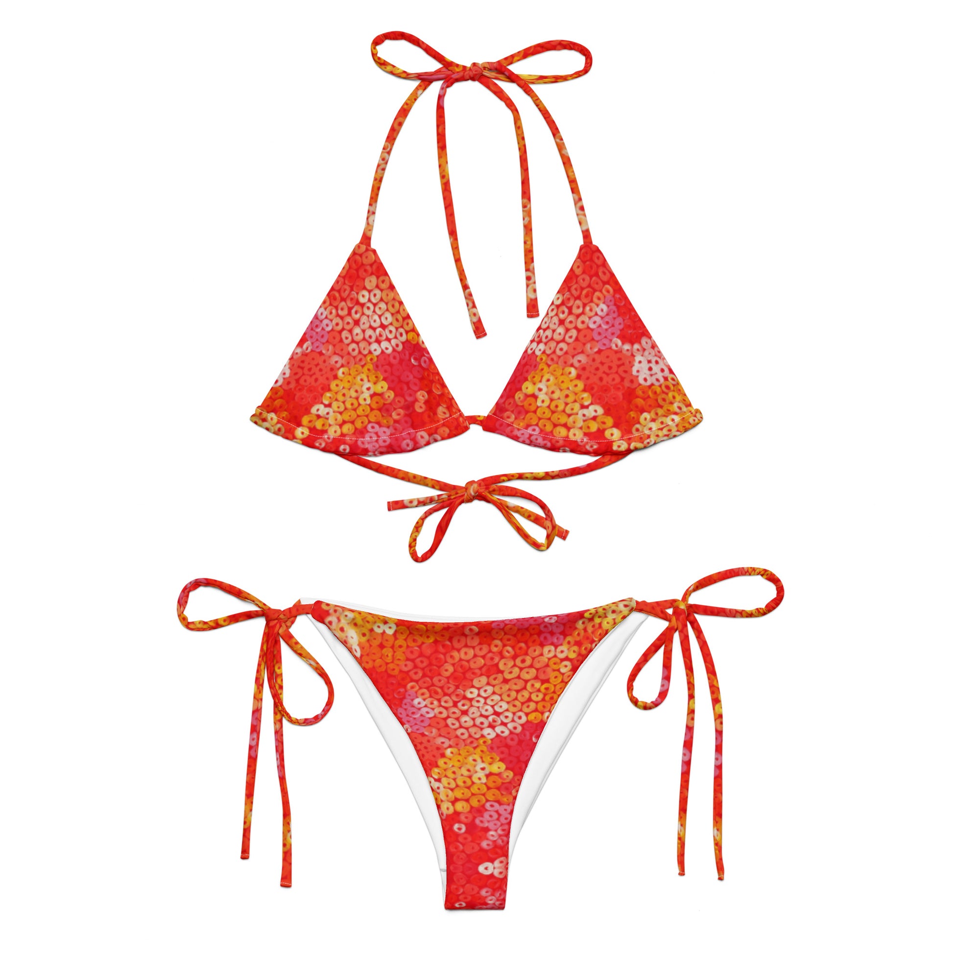All-Over Print Recycled String Bikini
