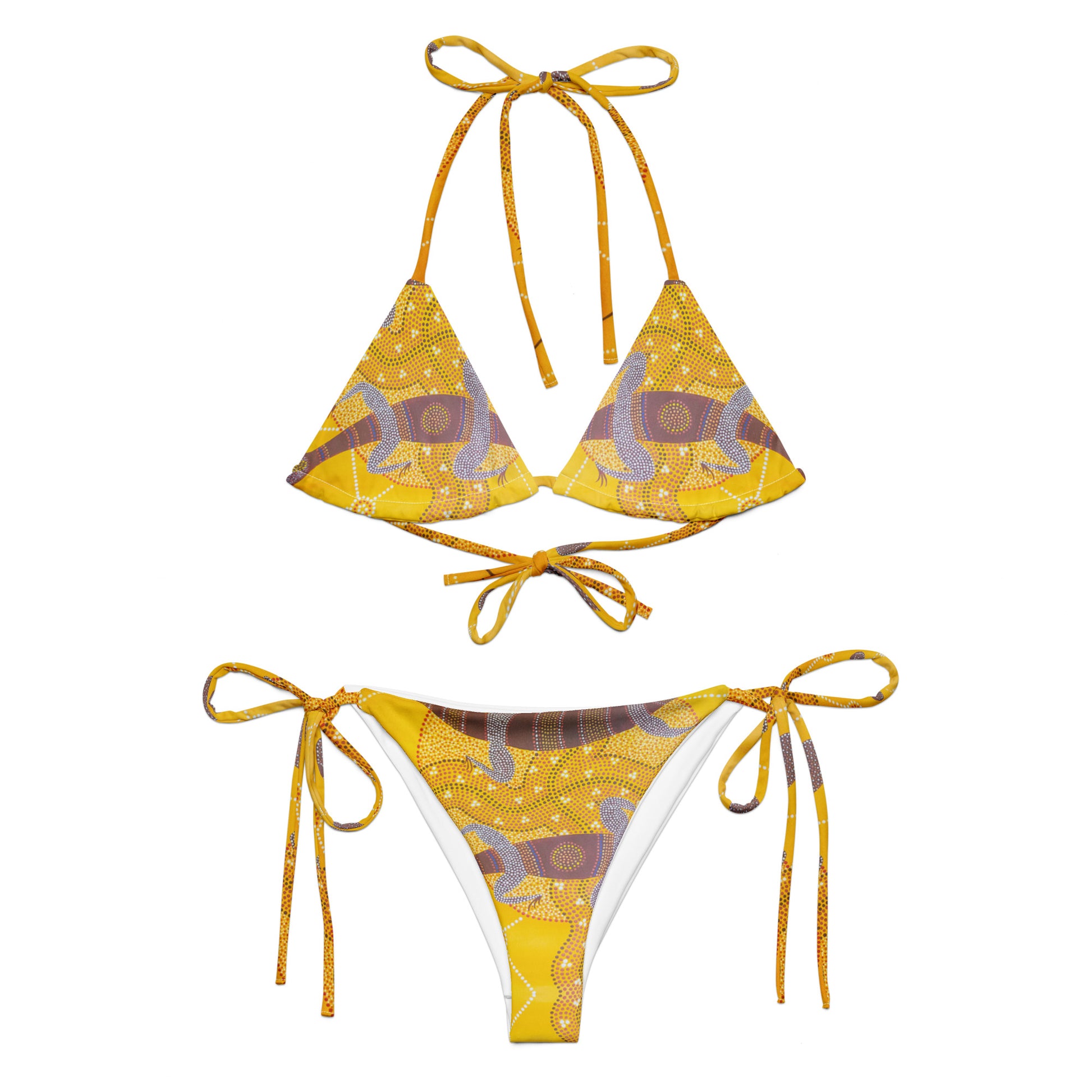 All-Over Print Recycled String Bikini