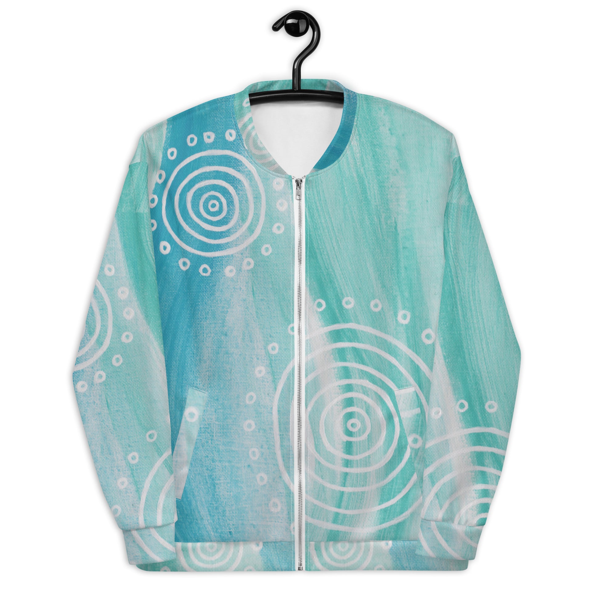 Unisex Bomber Jacket - Ebb & Flow by Linda Davidson