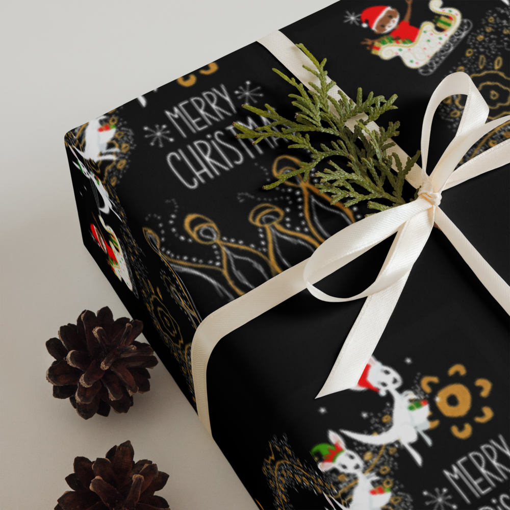 Wrapping Paper - Blak Santa is on his Way!