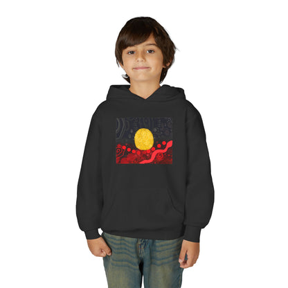 Aboriginal Flag Artwork - Kids Hoodie (Rectangle)