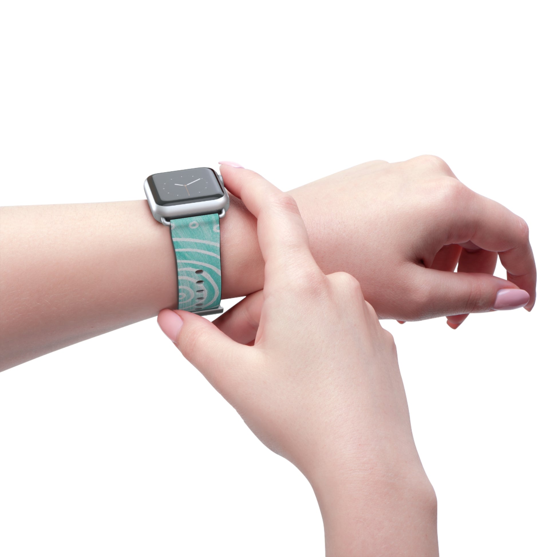 Boho Chic Watch Band - Turquoise Swirl Design