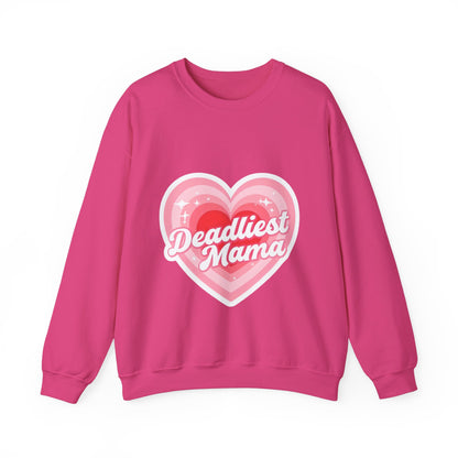Deadliest Mama (Pink Heart) Crewneck Sweatshirt - Various Colours