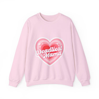Deadliest Mama (Pink Heart) Crewneck Sweatshirt - Various Colours