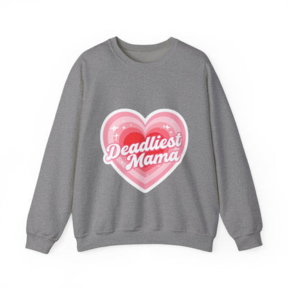 Deadliest Mama (Pink Heart) Crewneck Sweatshirt - Various Colours