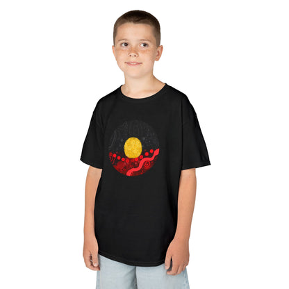 Aboriginal Flag Artwork - Kids Heavy Cotton™ Tee (Circle)