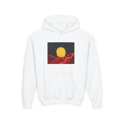 Aboriginal Flag Artwork - Kids Hoodie (Rectangle)