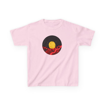 Aboriginal Flag Artwork - Kids Heavy Cotton™ Tee (Circle)