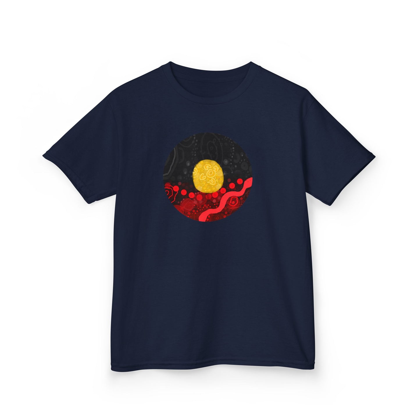 Aboriginal Flag Artwork - Kids Heavy Cotton™ Tee (Circle)