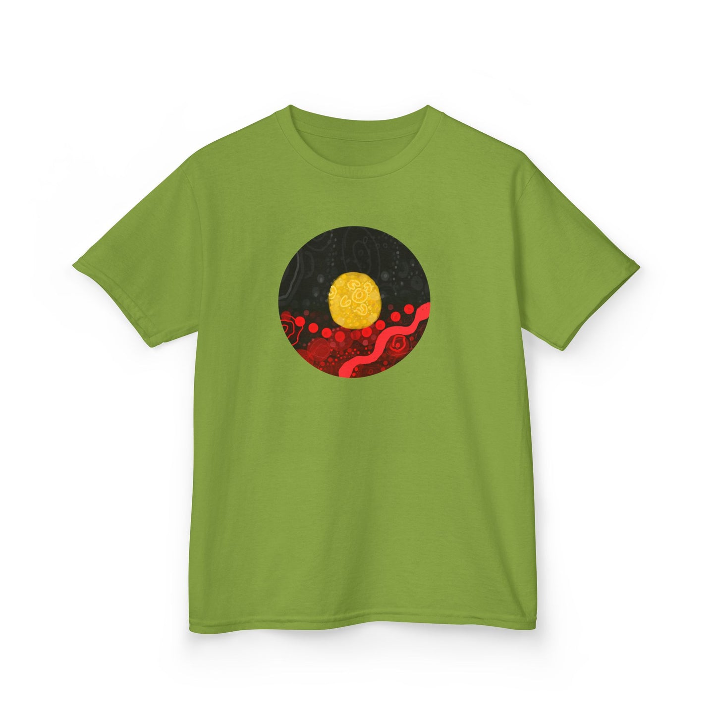 Aboriginal Flag Artwork - Kids Heavy Cotton™ Tee (Circle)
