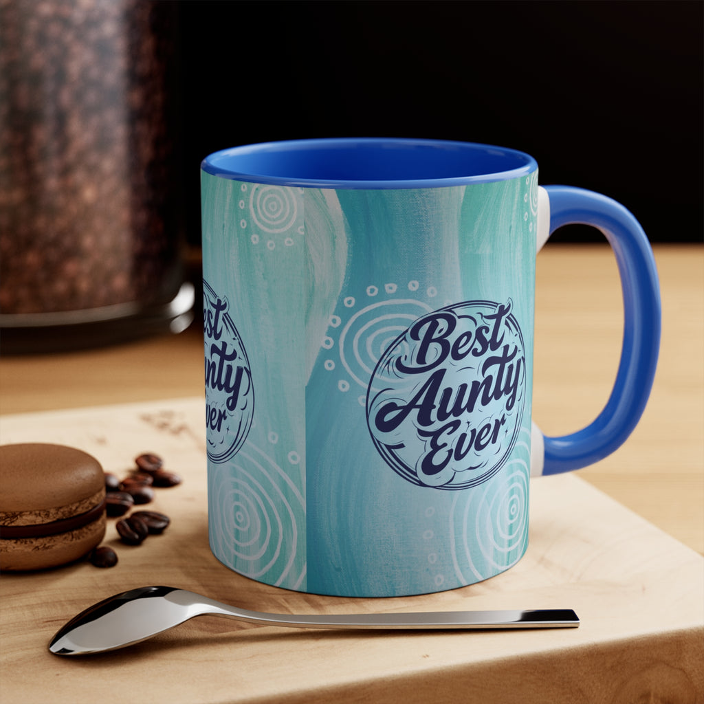 Best Aunty Ever Mug in Blue