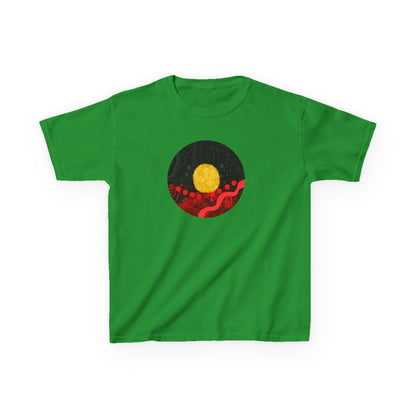 Aboriginal Flag Artwork - Kids Heavy Cotton™ Tee (Circle)