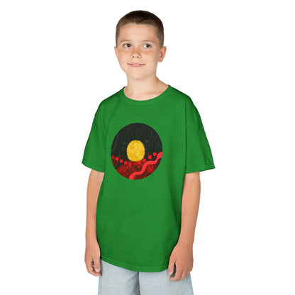 Aboriginal Flag Artwork - Kids Heavy Cotton™ Tee (Circle)