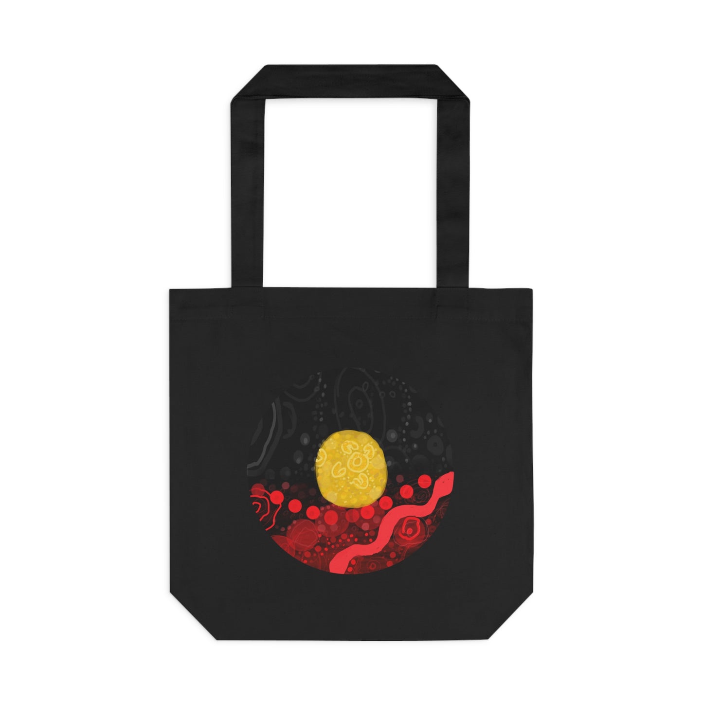 Aboriginal Flag Artwork- Cotton Tote (Circle)