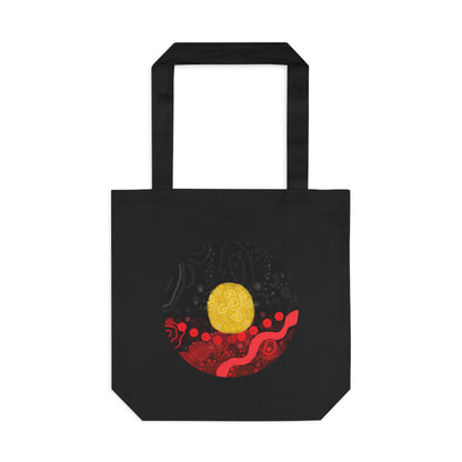 Aboriginal Flag Artwork- Cotton Tote (Circle)