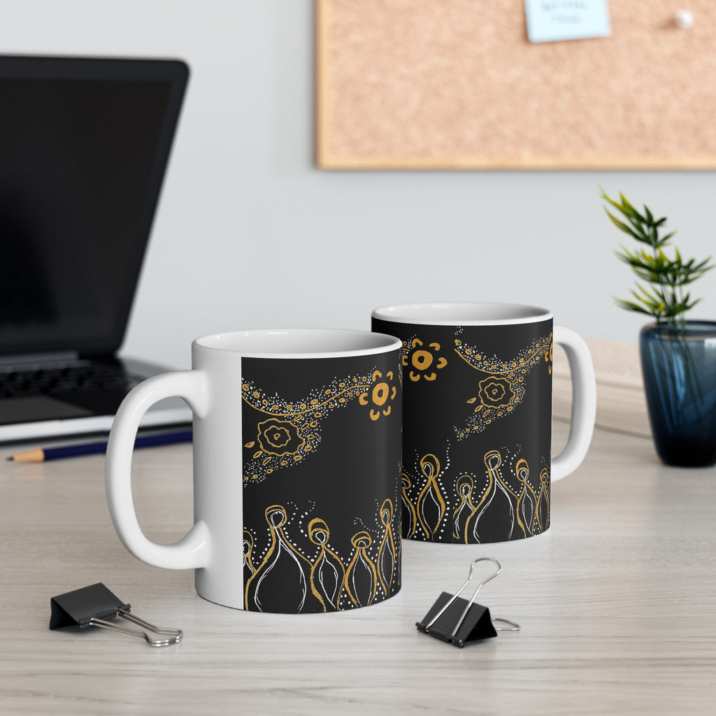 Ceramic Coffee Mug - Ancestors by Ebony Allen