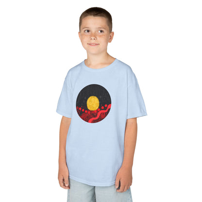 Aboriginal Flag Artwork - Kids Heavy Cotton™ Tee (Circle)