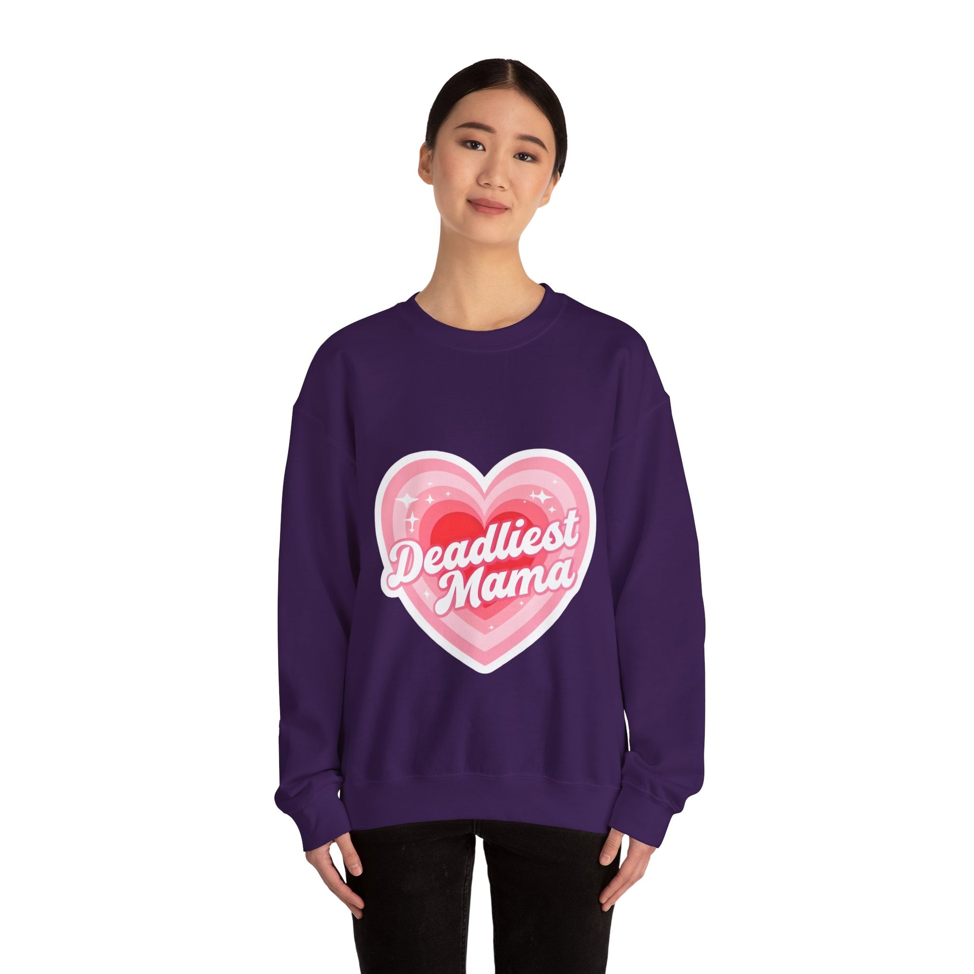 Deadliest Mama (Pink Heart) Crewneck Sweatshirt - Various Colours