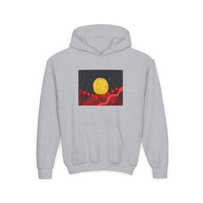 Aboriginal Flag Artwork - Kids Hoodie (Rectangle)