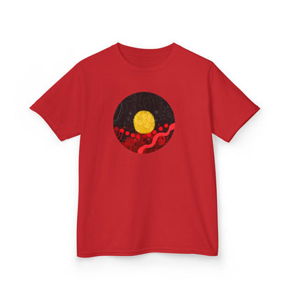 Aboriginal Flag Artwork - Kids Heavy Cotton™ Tee (Circle)