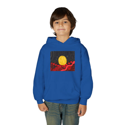 Aboriginal Flag Artwork - Kids Hoodie (Rectangle)
