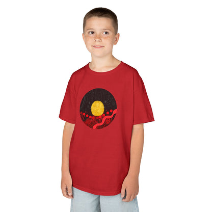 Aboriginal Flag Artwork - Kids Heavy Cotton™ Tee (Circle)