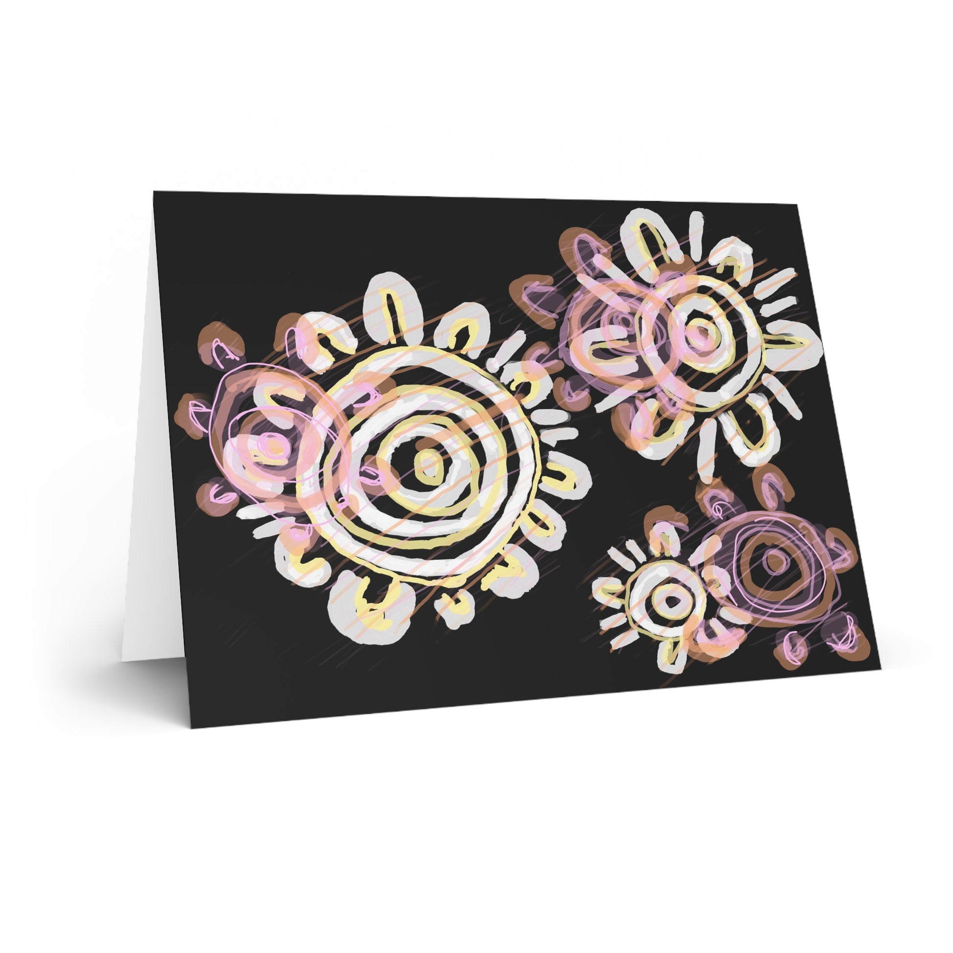 Blank Greeting Card - Mother & Daughter by Ebony Allen