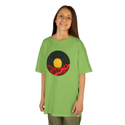 Aboriginal Flag Artwork - Kids Heavy Cotton™ Tee (Circle)