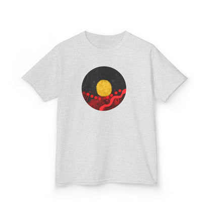 Aboriginal Flag Artwork - Kids Heavy Cotton™ Tee (Circle)