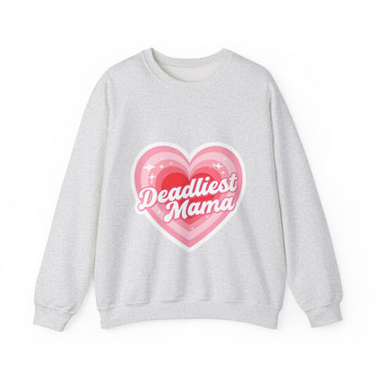Deadliest Mama (Pink Heart) Crewneck Sweatshirt - Various Colours