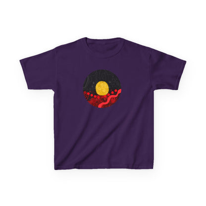 Aboriginal Flag Artwork - Kids Heavy Cotton™ Tee (Circle)