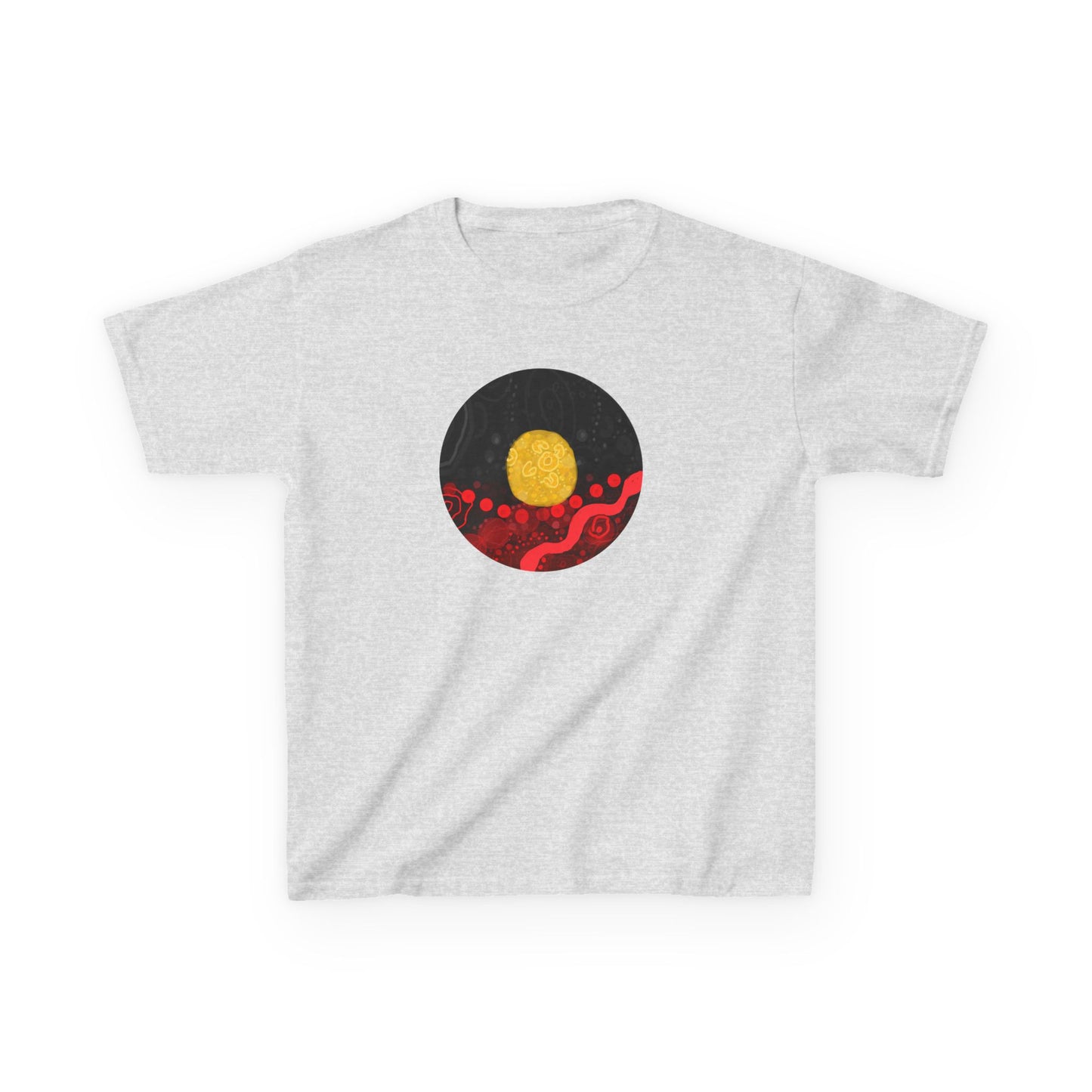 Aboriginal Flag Artwork - Kids Heavy Cotton™ Tee (Circle)