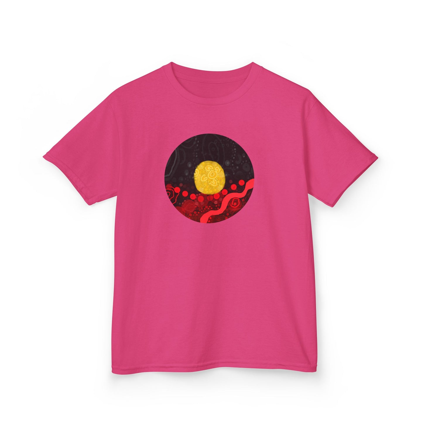 Aboriginal Flag Artwork - Kids Heavy Cotton™ Tee (Circle)