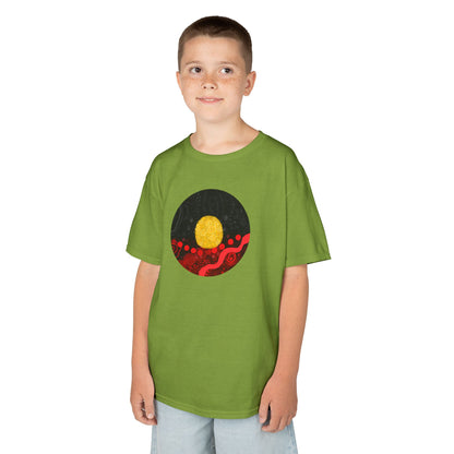 Aboriginal Flag Artwork - Kids Heavy Cotton™ Tee (Circle)