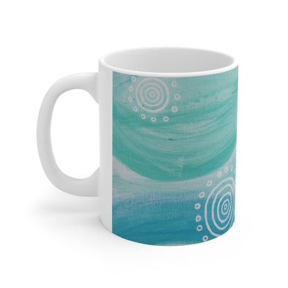 Ceramic Coffee Mug - Ebb & Flow by Linda Davidson