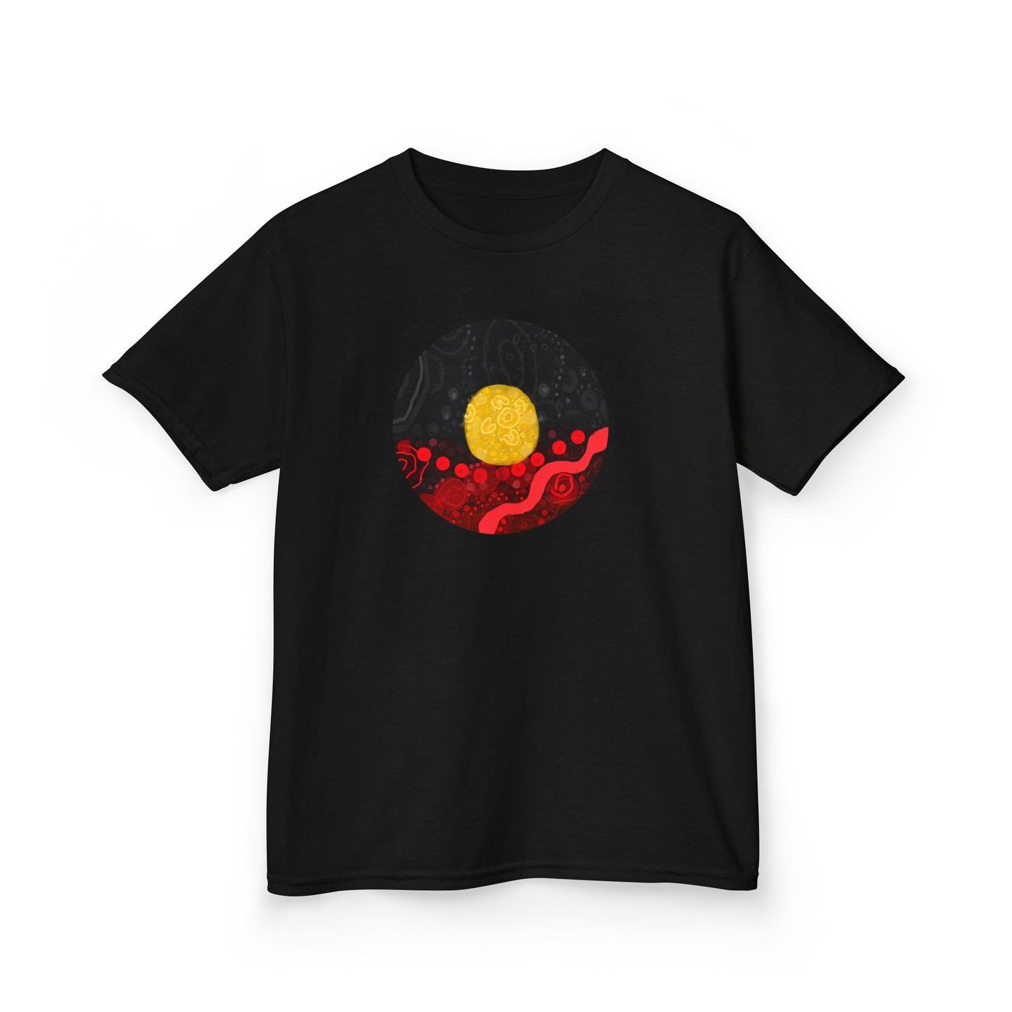 Aboriginal Flag Artwork - Kids Heavy Cotton™ Tee (Circle)
