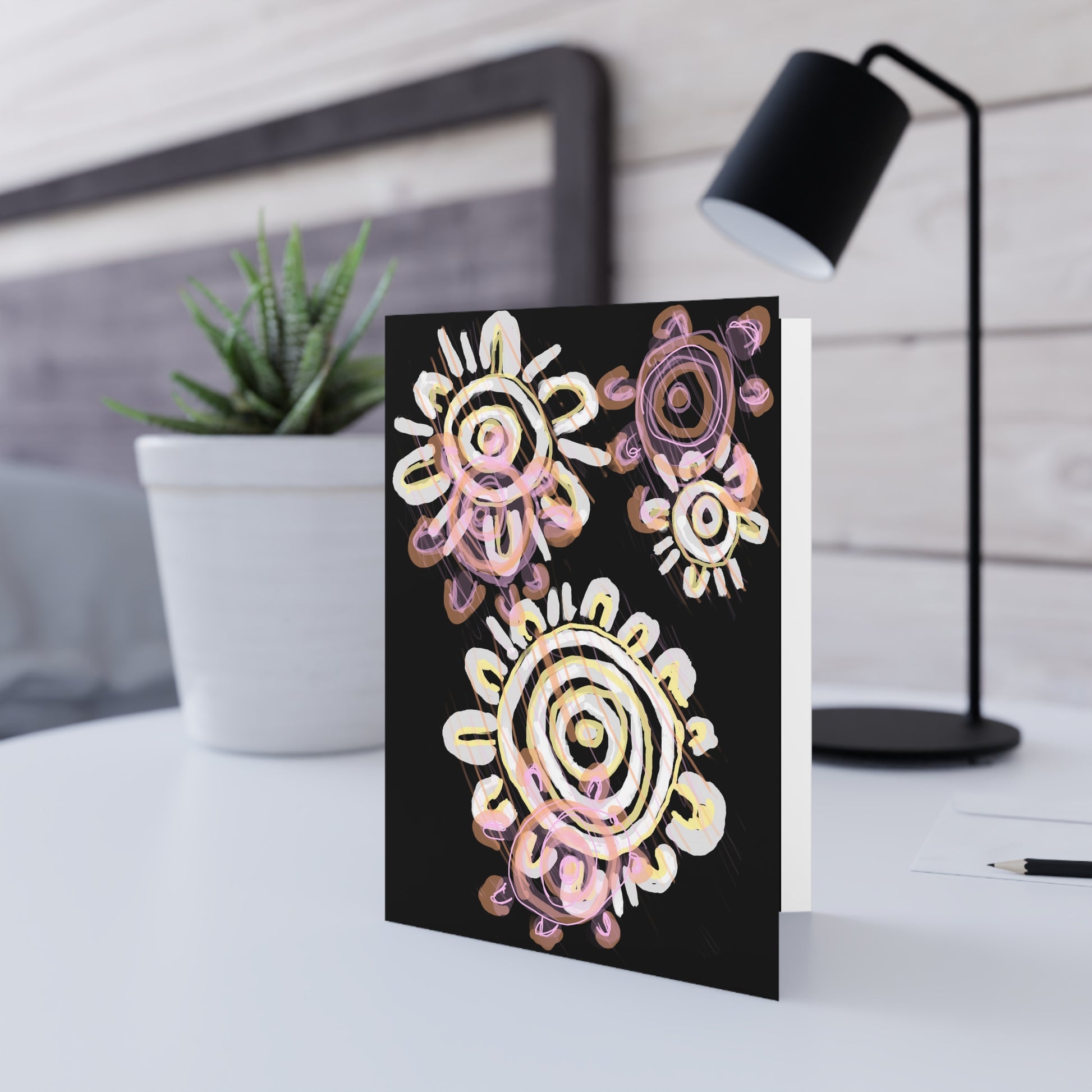 Blank Greeting Card - Mother & Daughter by Ebony Allen