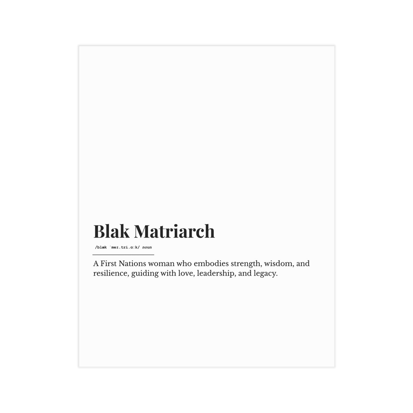 Small Unframed Prints - Blak Matriarch