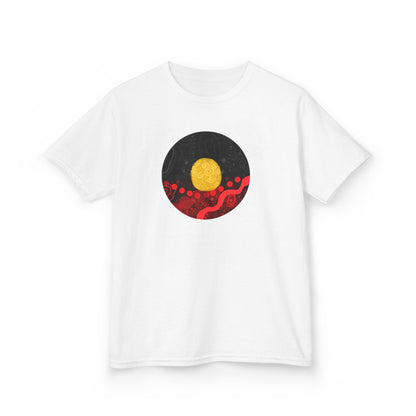 Aboriginal Flag Artwork - Kids Heavy Cotton™ Tee (Circle)