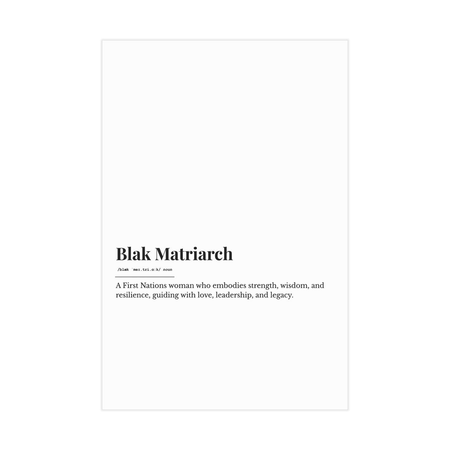 Small Unframed Prints - Blak Matriarch