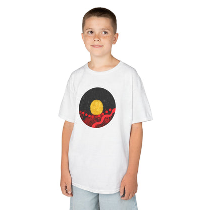 Aboriginal Flag Artwork - Kids Heavy Cotton™ Tee (Circle)