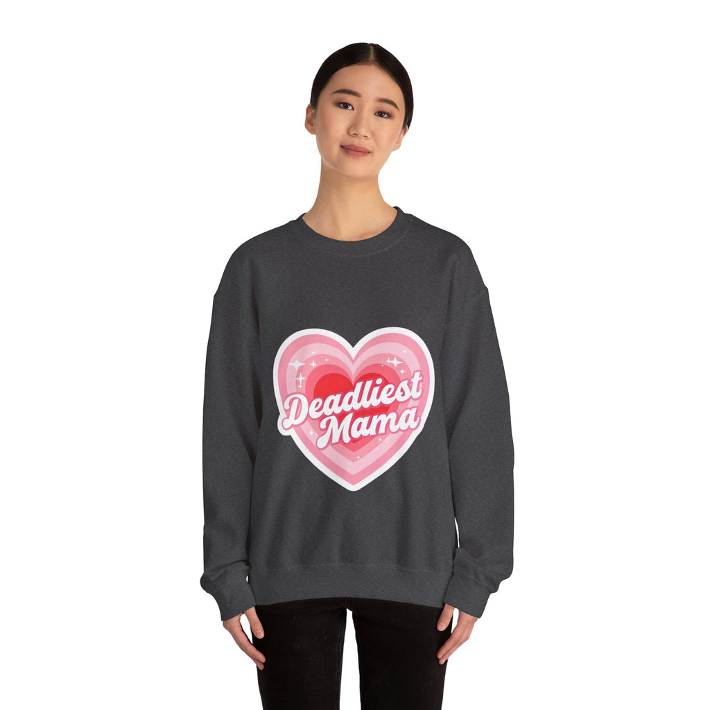 Deadliest Mama (Pink Heart) Crewneck Sweatshirt - Various Colours