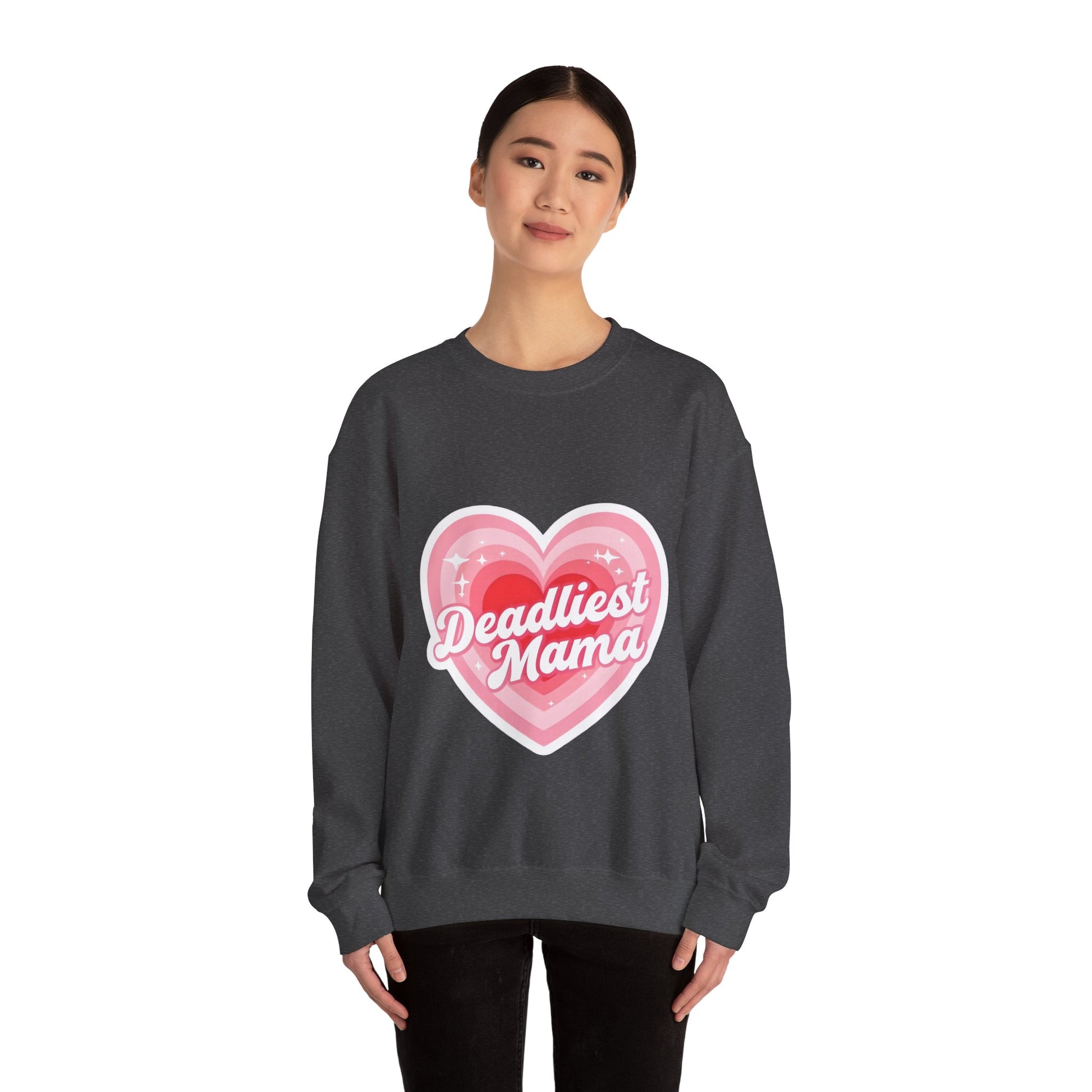 Deadliest Mama (Pink Heart) Crewneck Sweatshirt - Various Colours